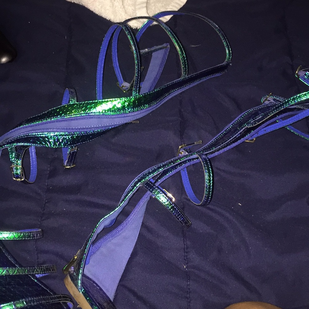 snakeskin thigh sandals